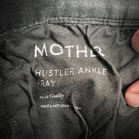 MOTHER The Hustler Ankle Fray Denim Jeans Crop Flare Boot Cut High Rise Waisted - Picture 13 of 16